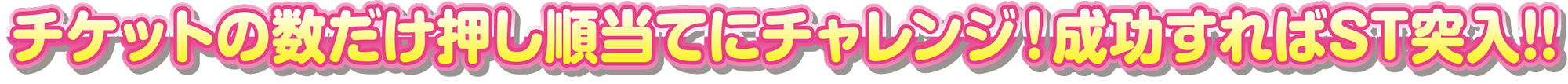 チケットの数だけ押し順当てにチャレンジ!成功すればST突入!!