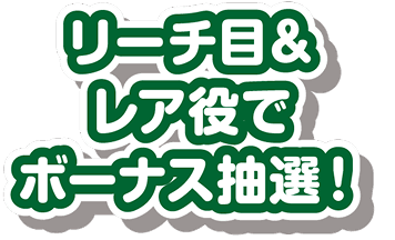 リーチ目＆レア役でボーナス抽選!