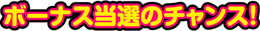 ボーナス当選のチャンス!
