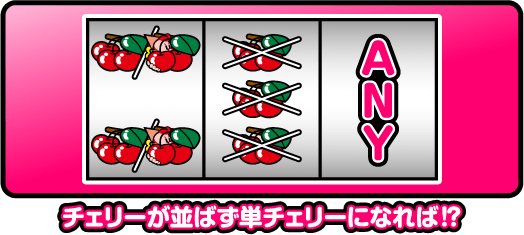 チェリーが並ばず単チェリーになれば!?